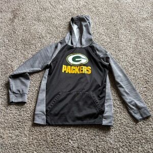 NFL Packers Kids Hoodie in Gray and Black
